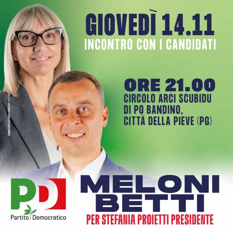 Giovedì 14/11 Meloni e Betti a Po’ Bandino